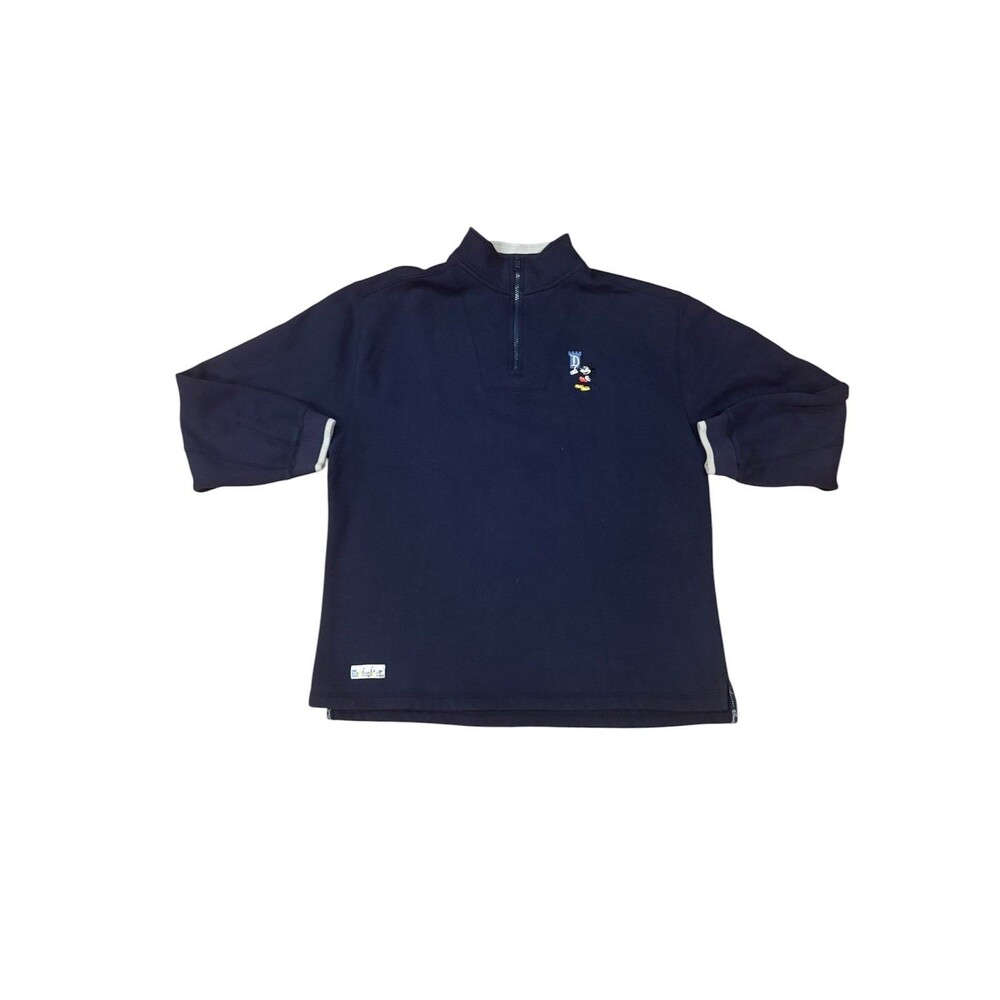 Disneyland Resort Mickey navy blue Quarter Zip Sweatshirt Size large